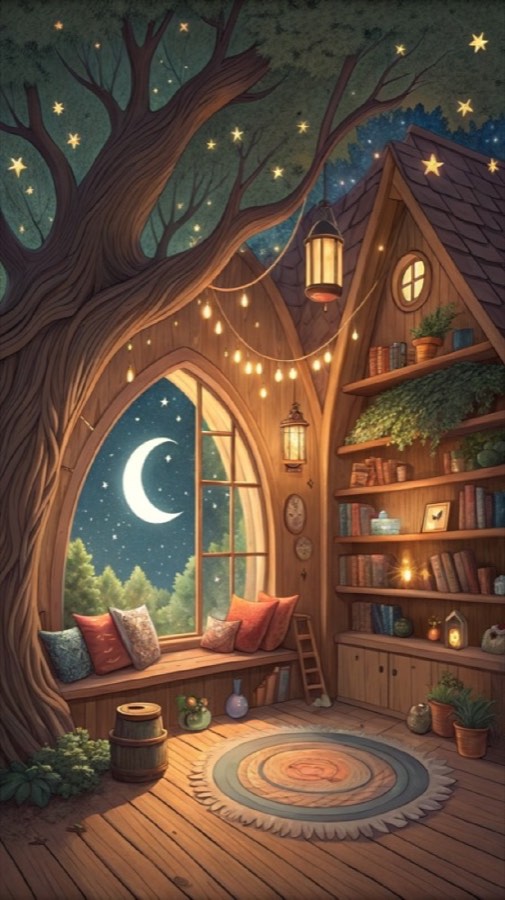 A child's magical treehouse world that grows every night